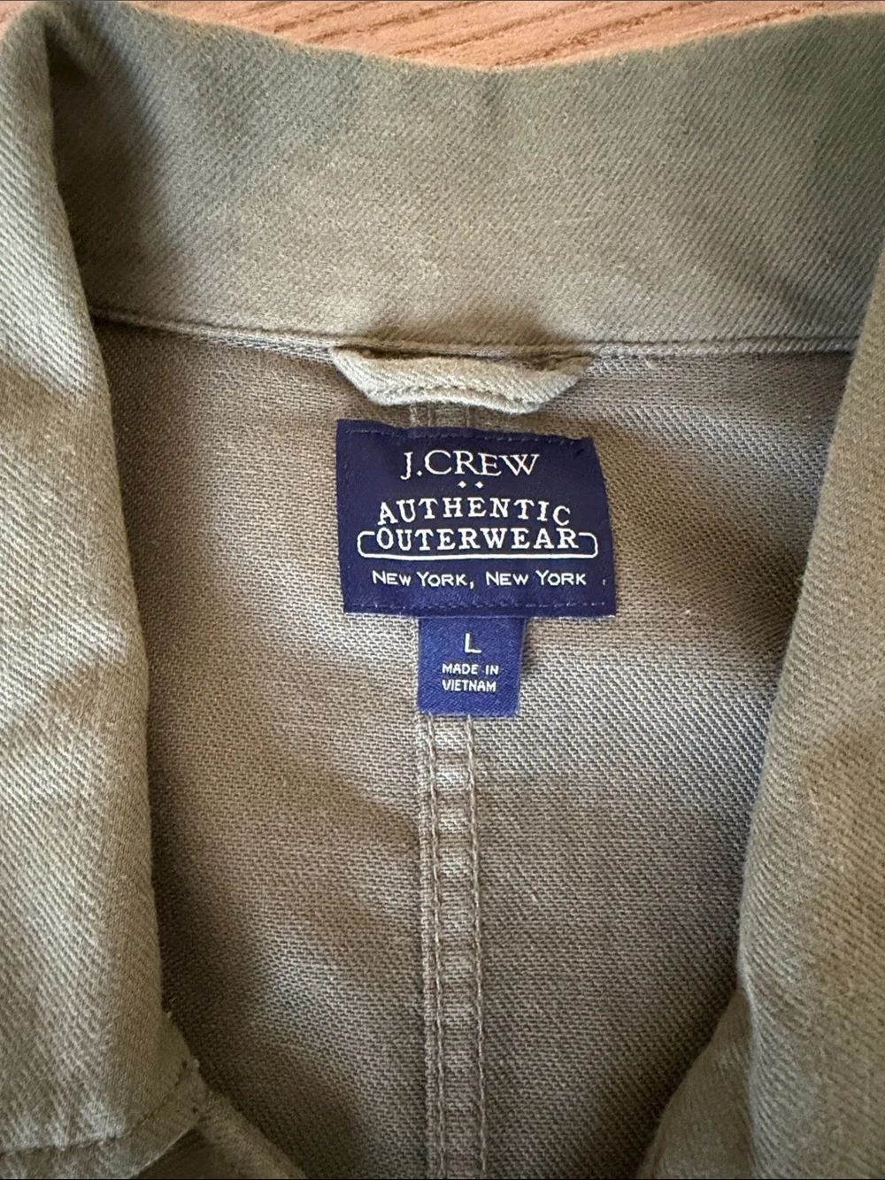 J. Crew Olive Green Cotton Chore Jacket - Picture 2 of 4